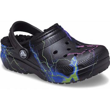 Crocs Classic Bélelt Out of This World Klumpa Fiú Fekete | HU 1330RVDW